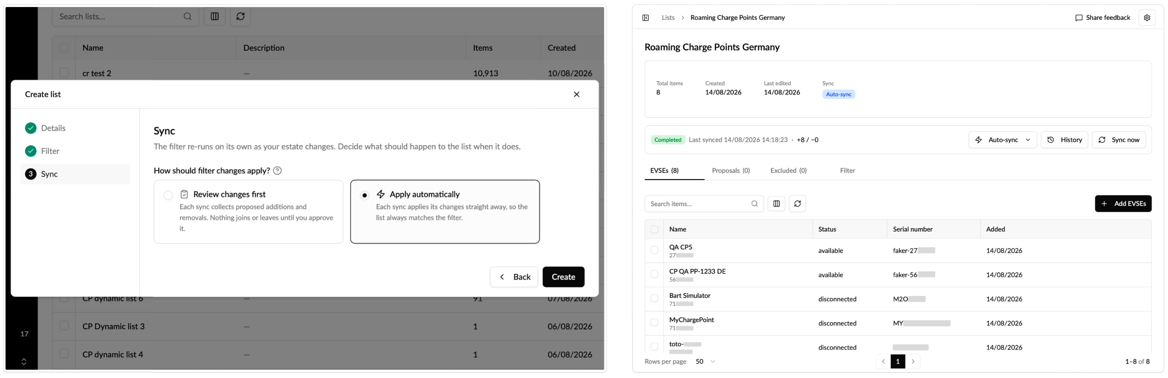 New Hub > Operations > Lists